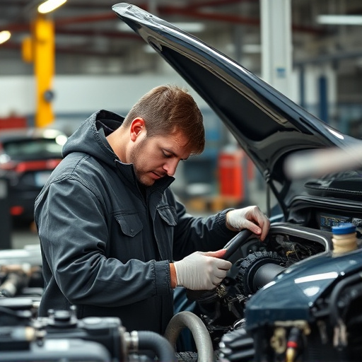 auto technician working