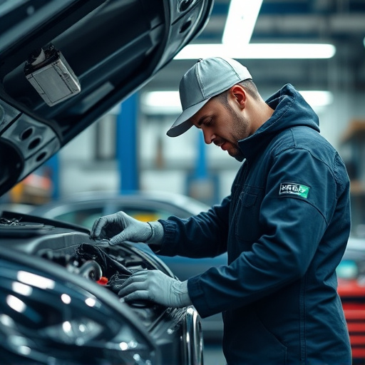 auto technician working