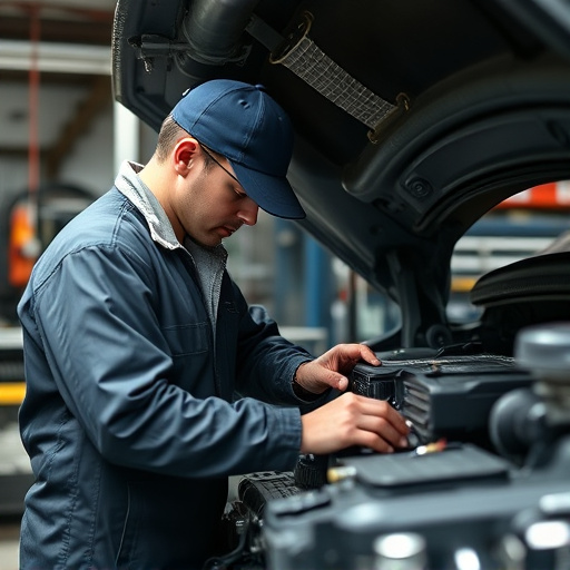 auto technician working