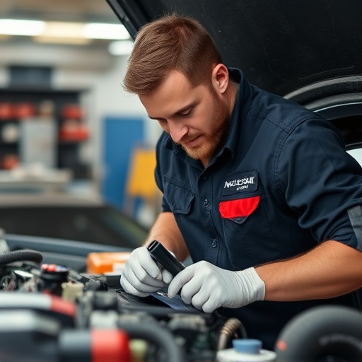 auto technician working