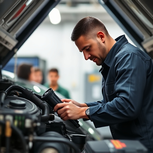 auto technician working