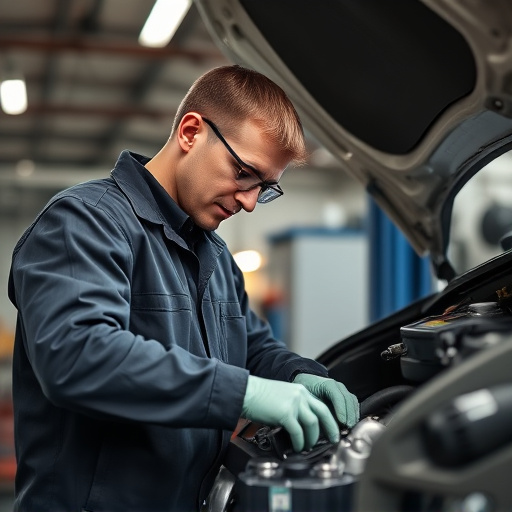 auto technician working