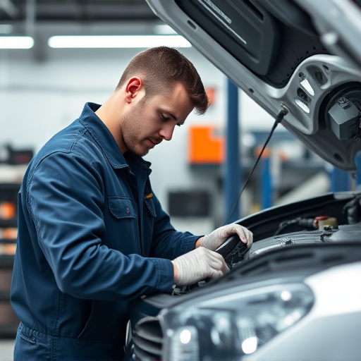 auto technician working