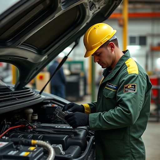 auto technician working