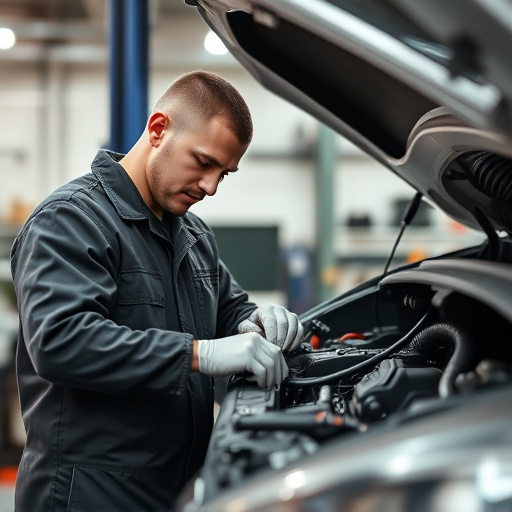 auto technician working