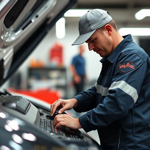 auto technician working