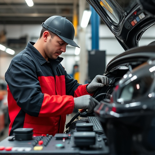 auto technician working