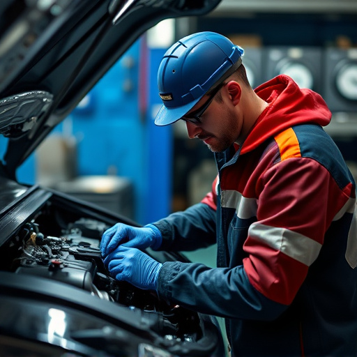 auto technician working