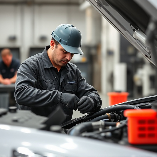 auto technician working