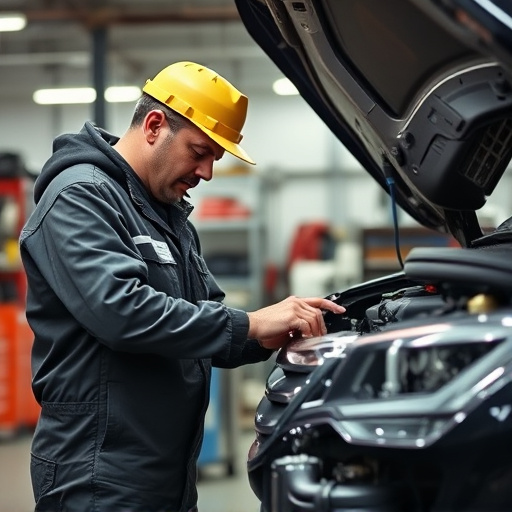 auto technician working