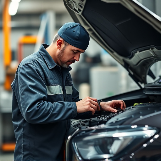 auto technician working