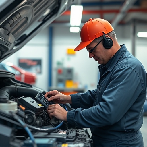 auto technician working