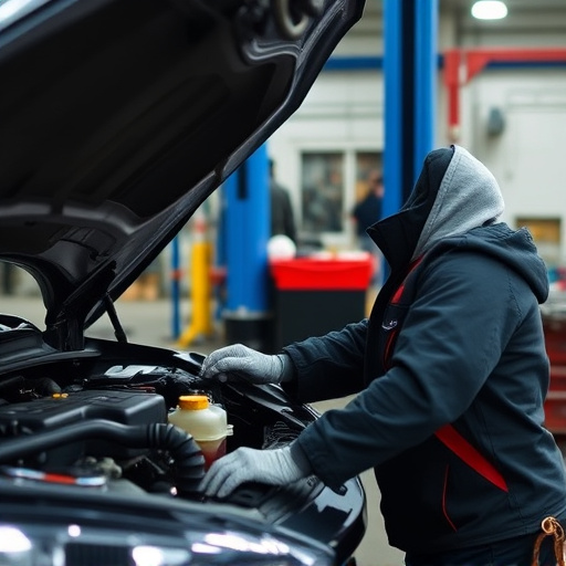 auto technician working