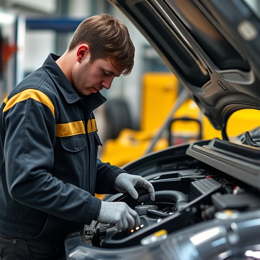 auto technician working