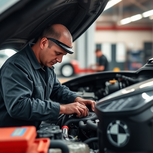 auto technician working