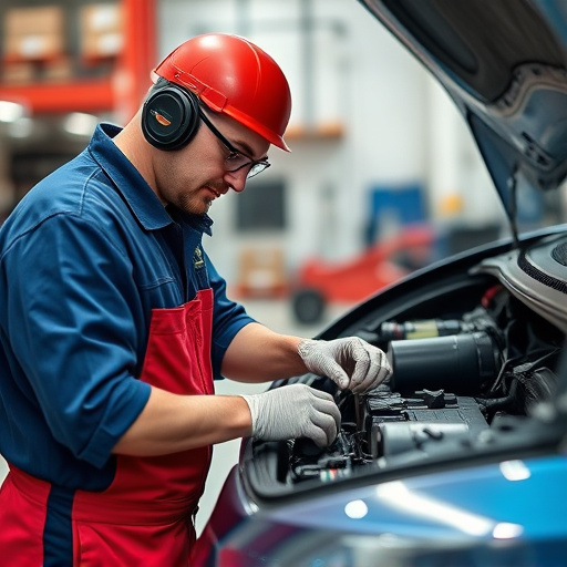 auto technician working
