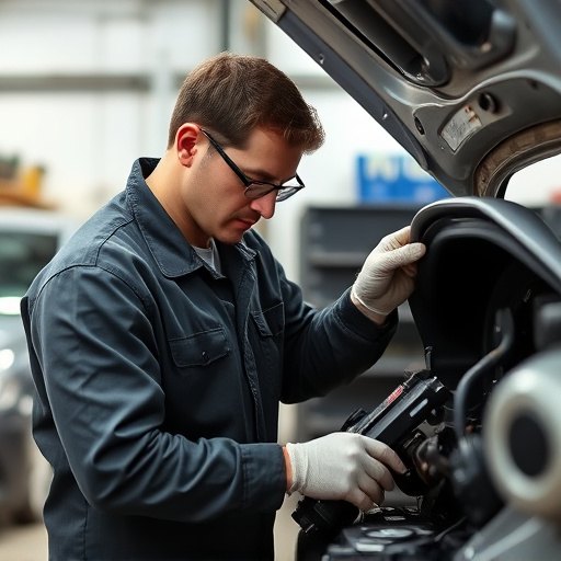 auto technician working