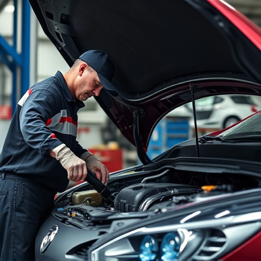 auto technician working