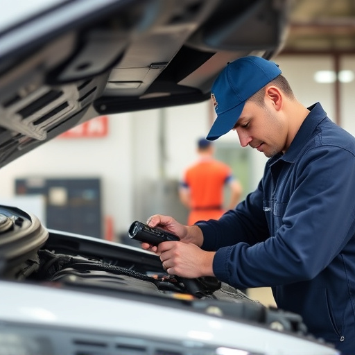 auto technician working
