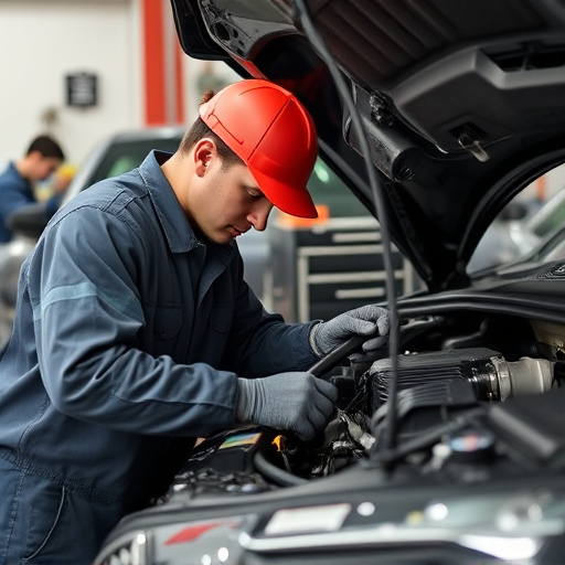 auto technician working
