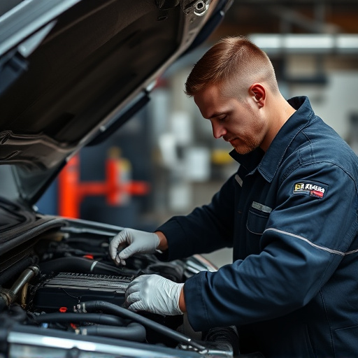 auto technician working