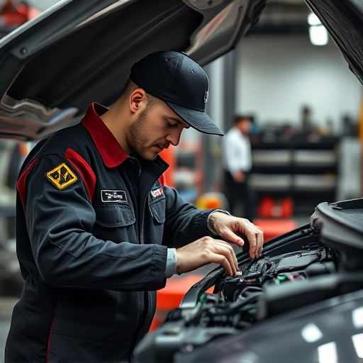 auto technician working