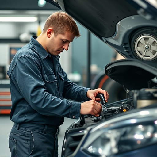 auto technician working