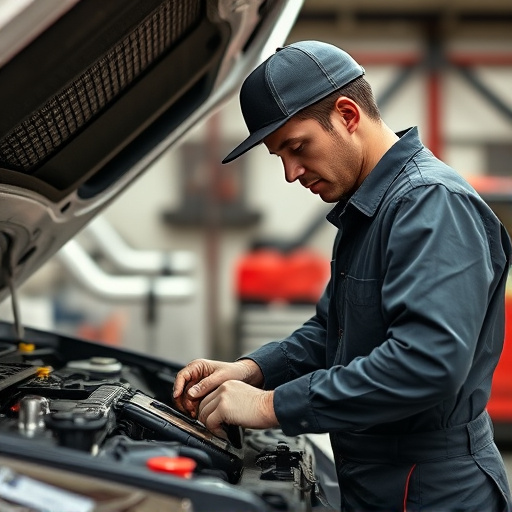 auto technician working