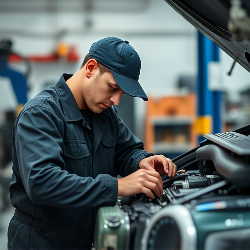 auto technician working
