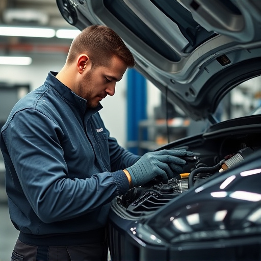 auto technician working