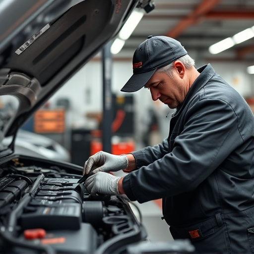 auto technician working