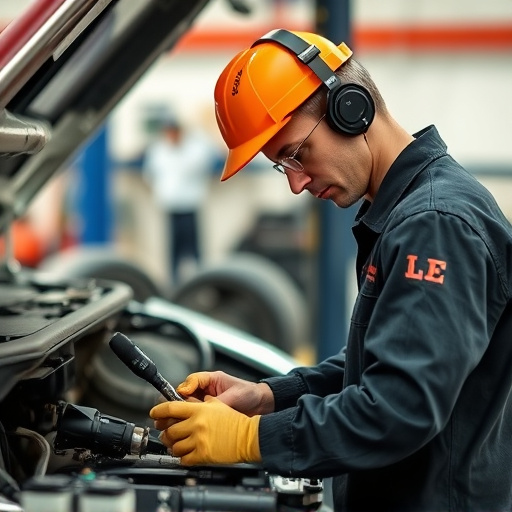 auto technician working