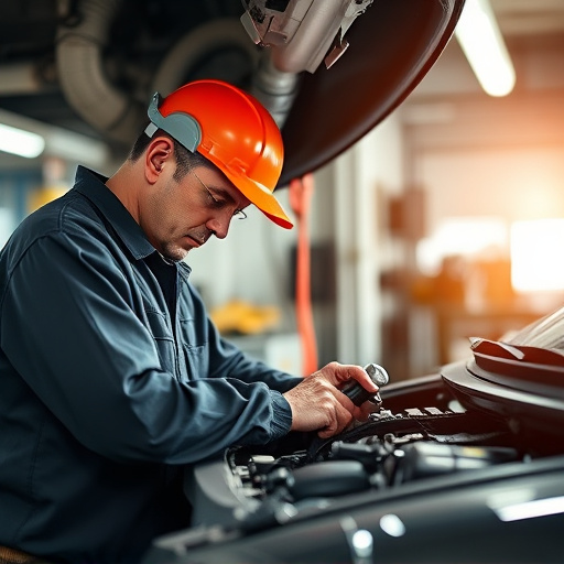 auto technician working