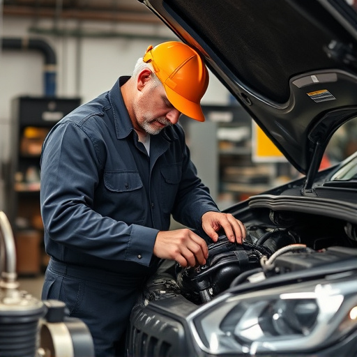 auto technician working