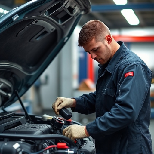 auto technician working