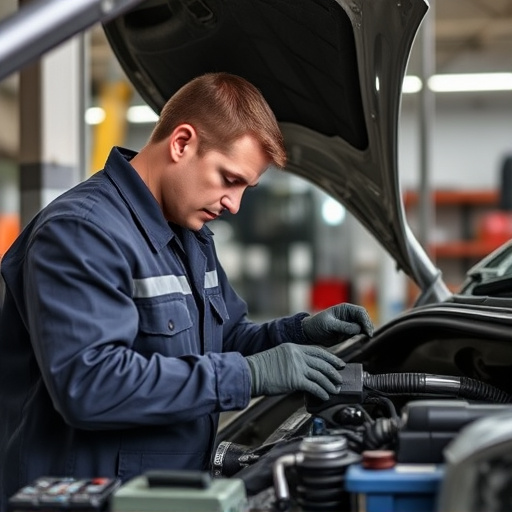 auto technician working