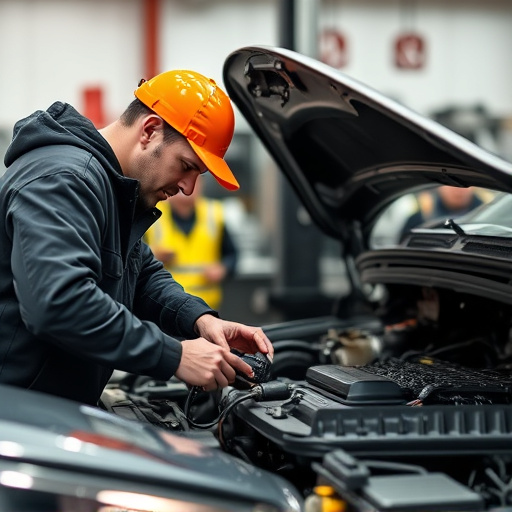 auto technician working