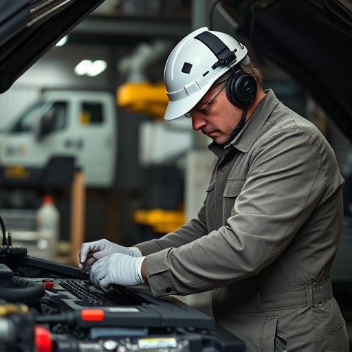 auto technician working