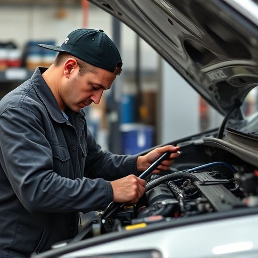 auto technician working