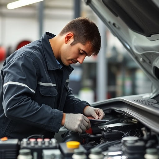 auto technician working