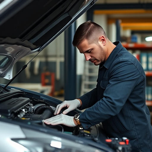 auto technician working