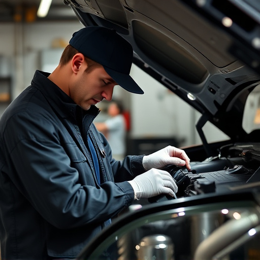 auto technician working