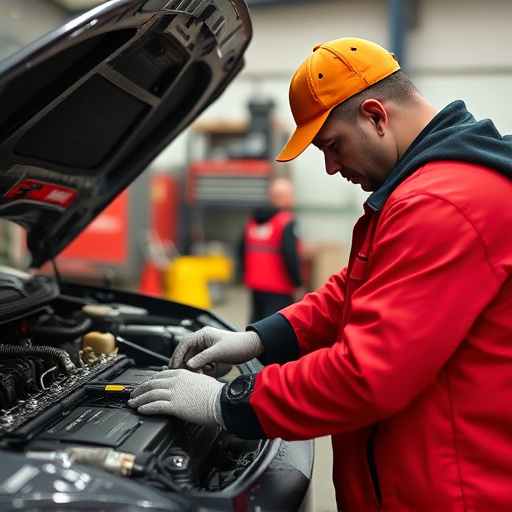 auto technician working