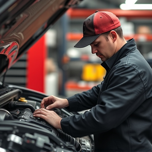auto technician working