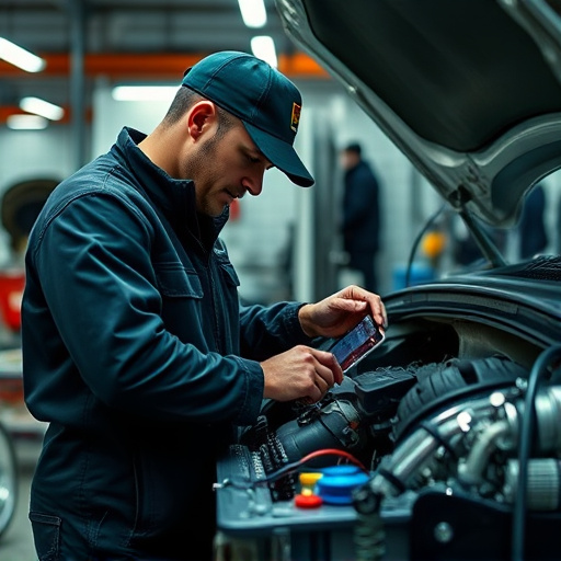 auto technician working