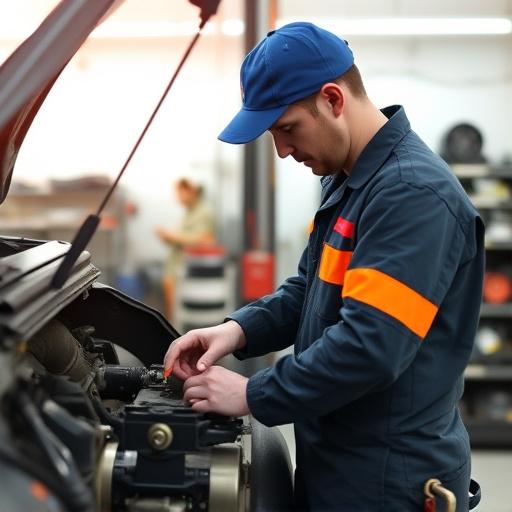 auto technician working