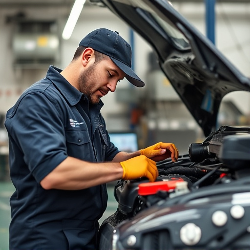 auto technician working