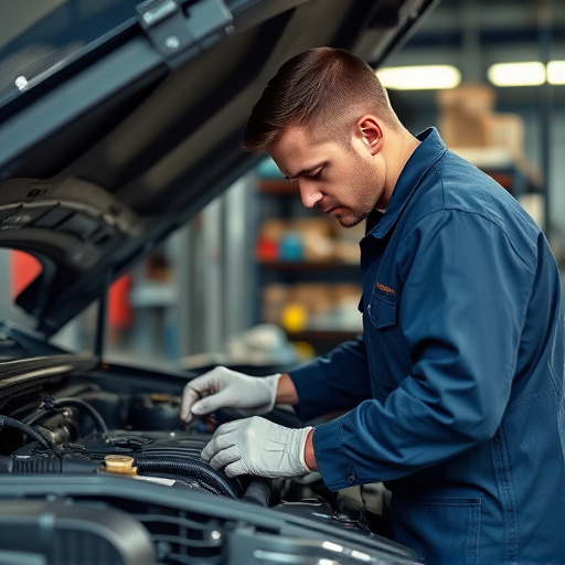 auto technician working