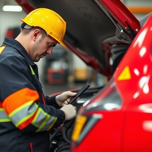 auto technician working