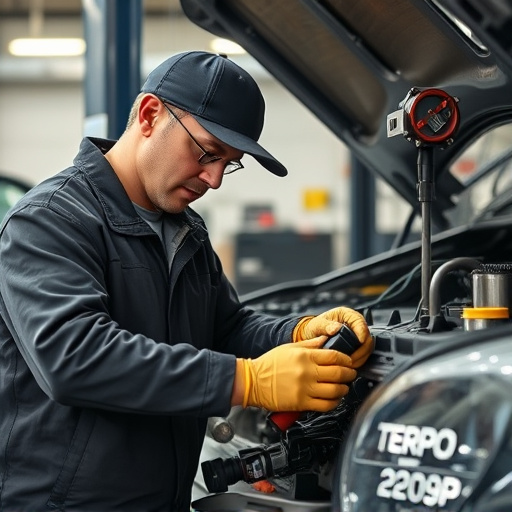 auto technician working